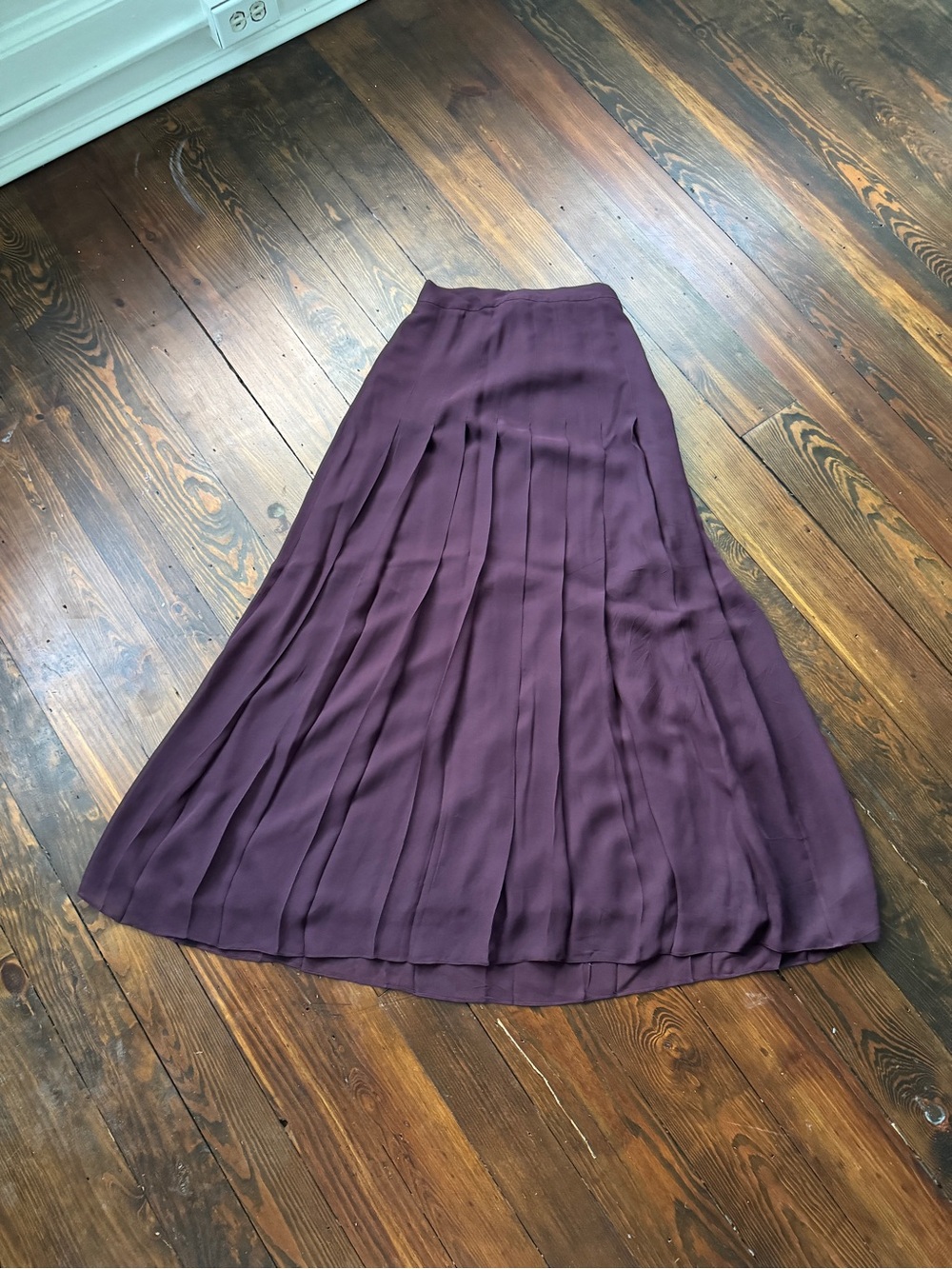 Raoul Women's Pleated Maxi Skirt in Deep Plum